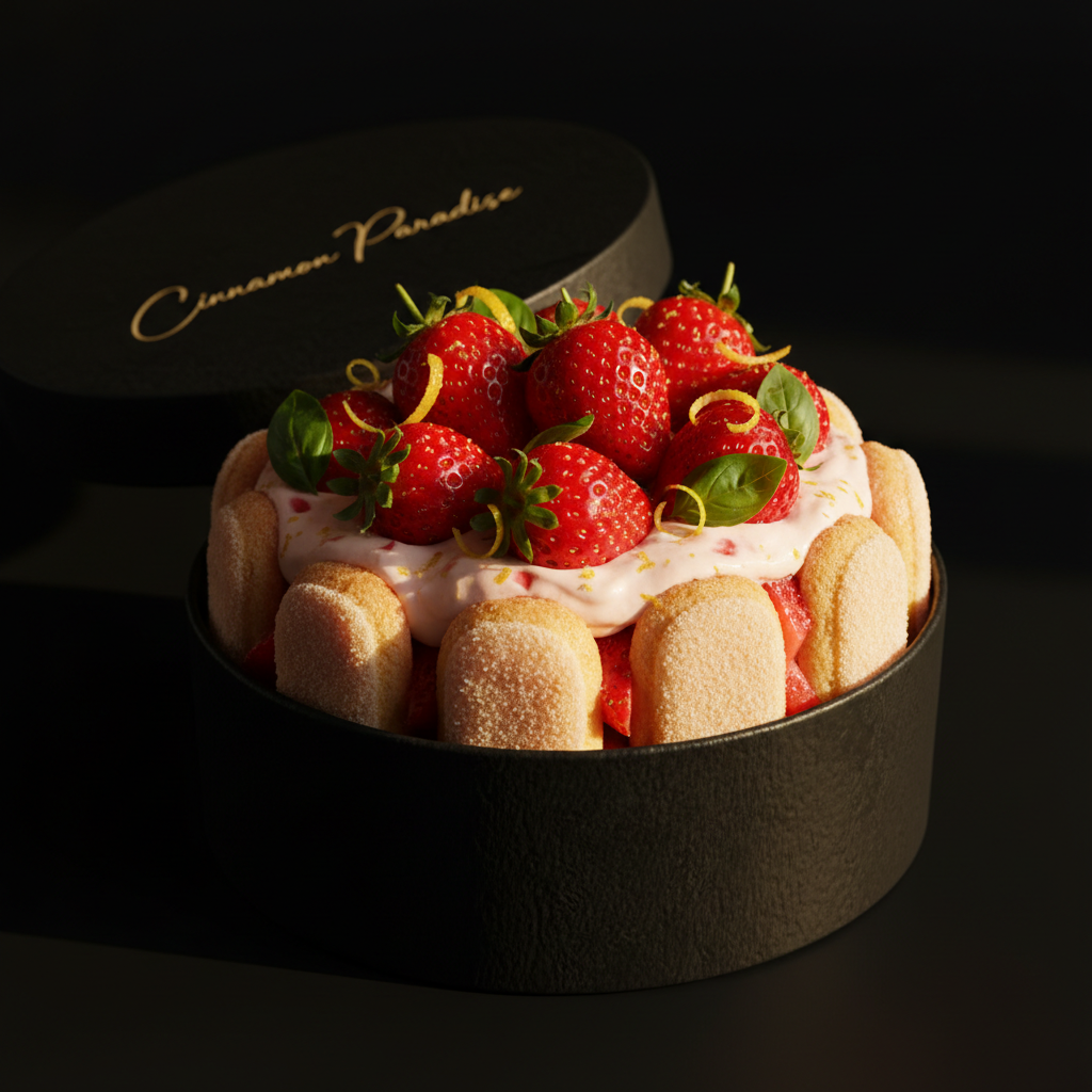Charlotte Fraises Cannelle Basilic Citron - Cinnamon Paradise