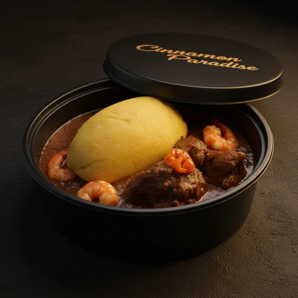 Foutou banane sauce graine - Cinnamon Paradise